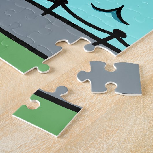 Seaside Harbor Jigzaag Legpuzzel (Zijkant)