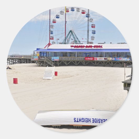 Seaside Heights, Jersey Shore Ronde Sticker (Voorkant)