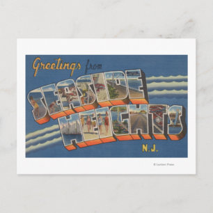 Seaside Heights, New Jersey - Large Letter Scene Briefkaart