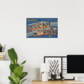 Seaside Heights, New Jersey - Large Letter Scene Poster (Thuiskantoor)