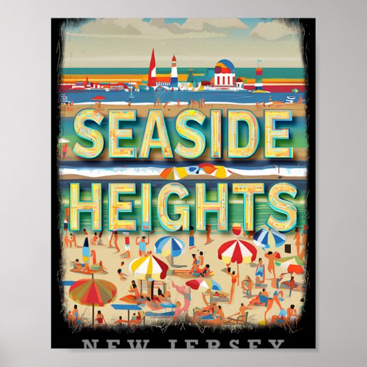 Seaside Heights New Jersey Nj Beachside Bliss Sd26 Poster (Voorkant)
