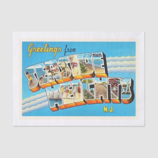 Seaside Heights New Jersey NJ  Briefkaart- Tissuepapier (Voorkant)
