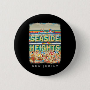 Seaside Heights New Jersey Nj Strand Bliss Sd26 Ronde Button 5,7 Cm