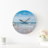 Seaside landschap, mooie muurklok grote klok (Huis)