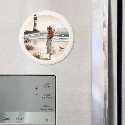 Seaside Lighthouse Stroll Magnet Magneet (Insitu (Koelkast))