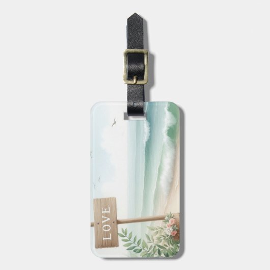 Seaside Love Beach Bagagelabel (Voorkant verticaal)