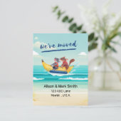 Seaside Lovers Moving Announding New House Briefkaart (Staand voorkant)