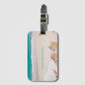 Seaside Ocean Beach: Zomerzon en sandalen Bagagelabel (Voorkant (verticaal))