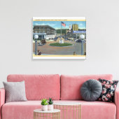 Seaside, Oregon - Broadway from Trail's End Canvas Afdruk (Insitu (Woonkamer))