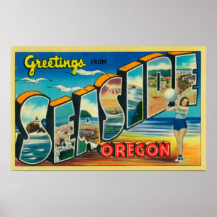 Seaside, Oregon - Grote Letter-scènes 2 Poster