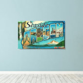 Seaside, Oregon - Grote letterscènes Canvas Afdruk (Insitu (Houten vloer))
