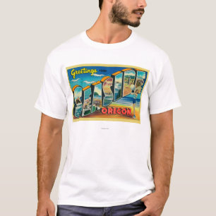 Seaside, Oregon - Grote letterscènes T-shirt