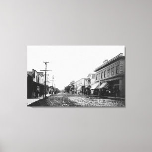 Seaside, Oregon Main Street Uitzicht Foto Canvas Afdruk