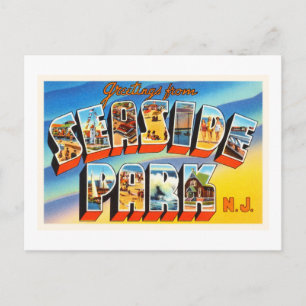 Seaside Park New Jersey NJ Old Vintage Carte posta