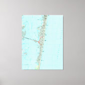 Seaside Park & NJ Shore Map (1989) Canvas Afdruk (Voorkant)