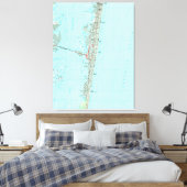 Seaside Park & NJ Shore Map (1989) Canvas Afdruk (Insitu (Slaapkamer))