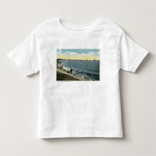 Seaside Park Uitzicht van het geluid Kinder Shirts (Voorkant)