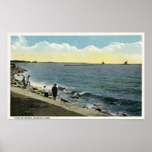 Seaside Park Uitzicht van het geluid Poster