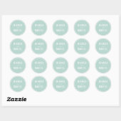 Seaside Pastels Bleek Aqua Wedding Ronde Sticker (Vel)