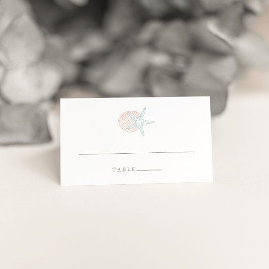 Seaside Pastels Mariage Escort Cartes de Place