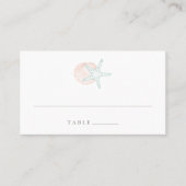 Seaside Pastels Mariage Escort Cartes de Place (Devant)
