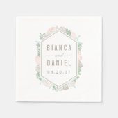 Seaside Pastels Wedding Servetten (Voorkant)