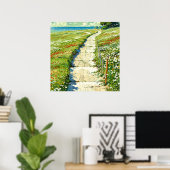 Seaside Path - Landschapsillustratie Kunststijl Poster (Thuiskantoor)