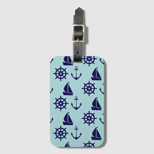 Seaside Pattern Bagagelabel (Voorkant (verticaal))