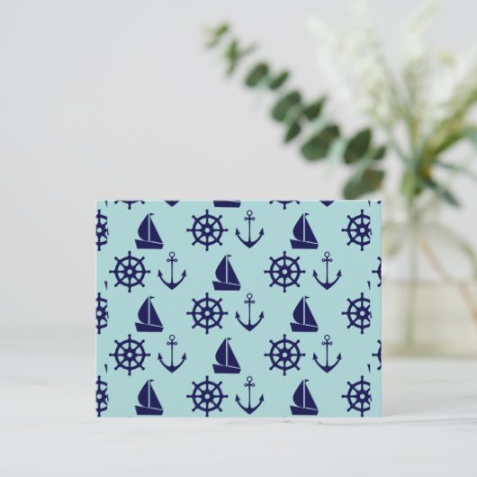 Seaside Pattern Briefkaart (Staand voorkant)