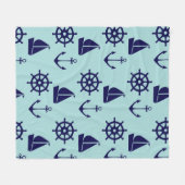 Seaside Pattern Fleece Deken (Voorkant (Horizontaal))