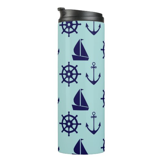 Seaside Pattern Thermosbeker (Geroteerd rechts)