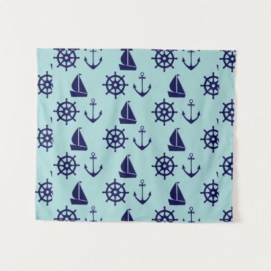 Seaside Pattern Wandkleed (Voorkant (horizontaal))