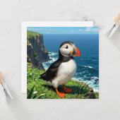 Seaside Puffin Illustration | Blank Kaart (Voorkant / Achterkant in situ)