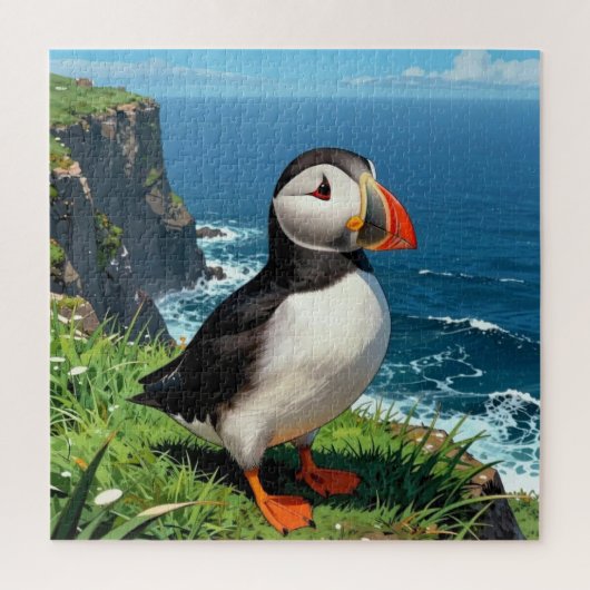 Seaside Puffin Illustration   Legpuzzel (Verticaal)