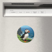 Seaside Puffin Illustration   Magneet (Insitu (Vaatwasser))