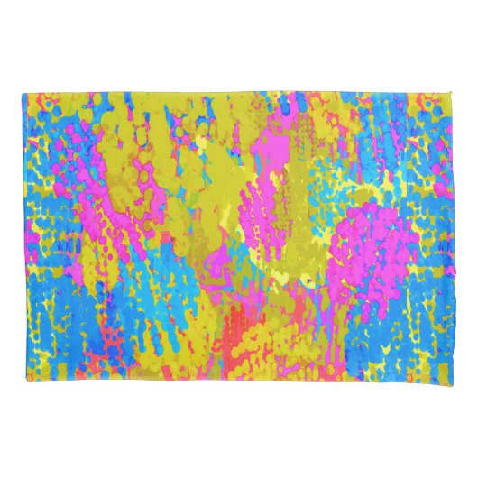 Seaside Random Splatter Kussensloop (Voorkant)