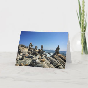 Seaside Rock Cairn wenskaart (leeg van binnen) Kaart