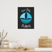 Seaside Sailing Poster (Keuken)