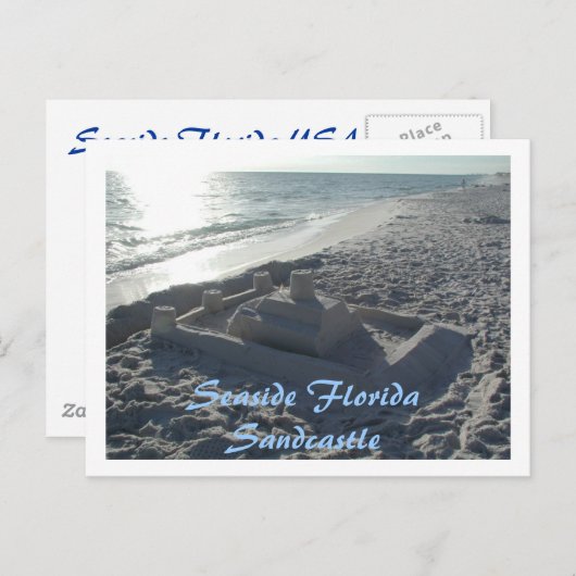 Seaside Sandcastle Briefkaart (Voorkant / Achterkant)
