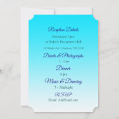 Seaside Seahorses Blue Beach Invitations de mariag (Dos)