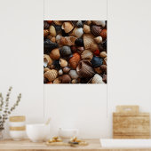 Seaside Seashells Art Poster (Keuken)