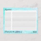 Seaside Seashells Recept voor de bruid bruiloft Briefkaart (Achterkant)