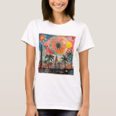 Seaside Serenity Artistic Beach Day Vibes T-Shirt (Devant)