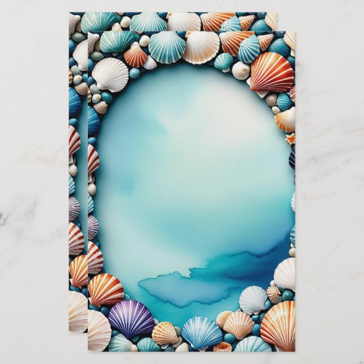 Seaside Serenity Briefpapier (Voorkant / Achterkant)