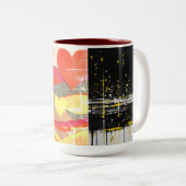 "Seaside Serenity : Mug à deux tons avec Beach-Ins (Devant droit)