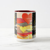 "Seaside Serenity : Mug à deux tons avec Beach-Ins (Centre)