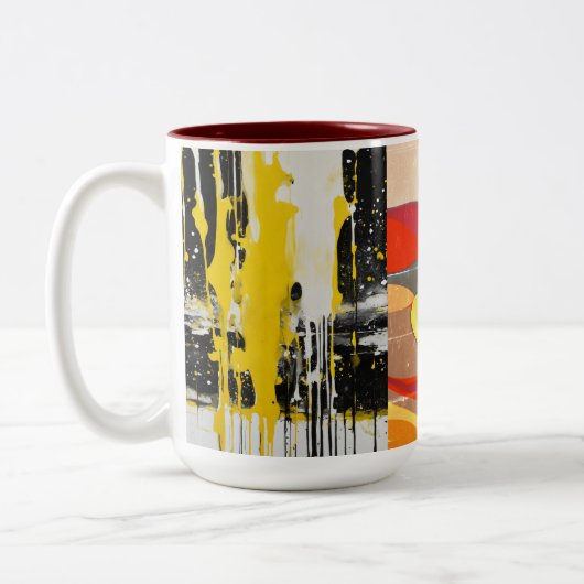 "Seaside Serenity : Mug à deux tons avec Beach-Ins (Gauche)