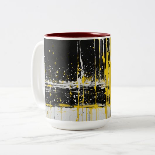 "Seaside Serenity : Mug à deux tons avec Beach-Ins (Devant gauche)