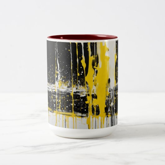 "Seaside Serenity : Mug à deux tons avec Beach-Ins (Centre)