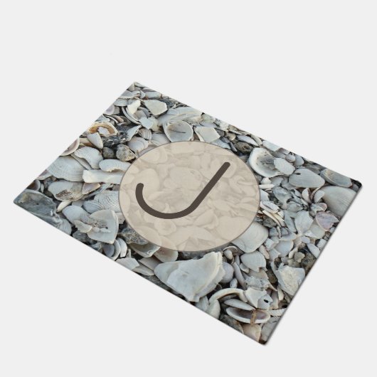 Seaside Shells Initial Welcome Deurmat (Schuin)